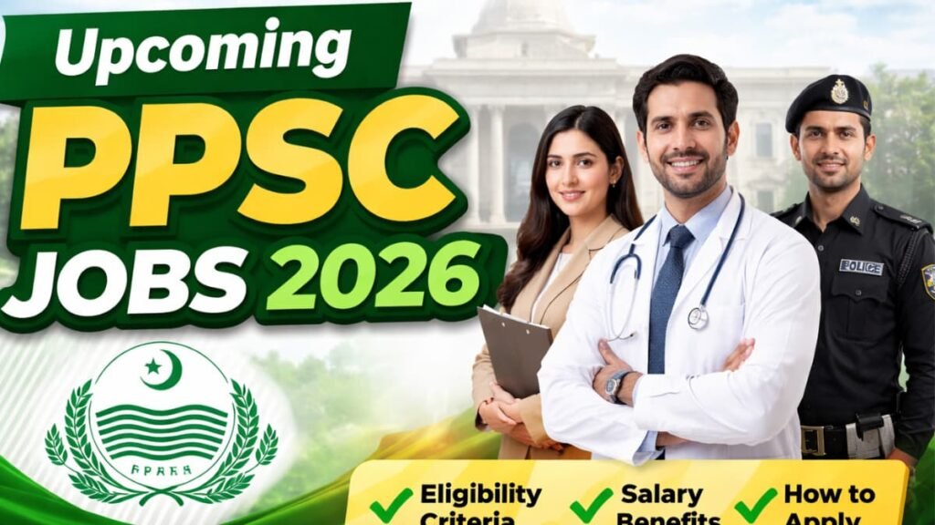 Upcoming PPSC jobs 2026 announcement with eligibility criteria, salary benefits, and how to apply for Punjab Public Service Commission recruitment in Pakistan